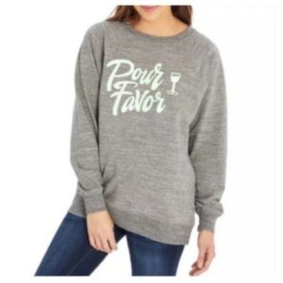 Wildfox Tops - NWT Wildfox Pour Favor Gray Sweatshirt